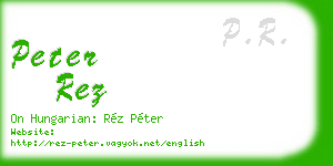 peter rez business card